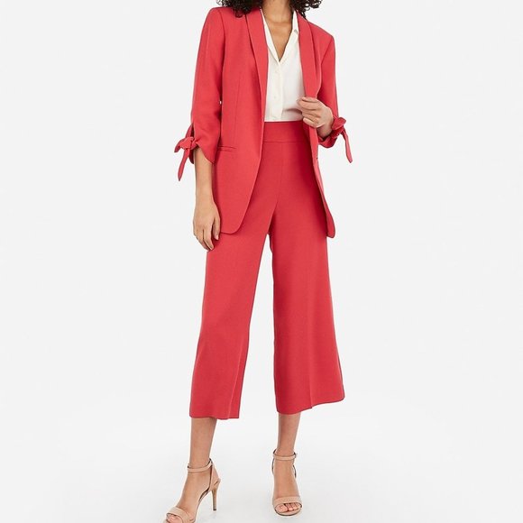 Express Tie Sleeve Boyfriend Blazer - Picture 10 of 11
